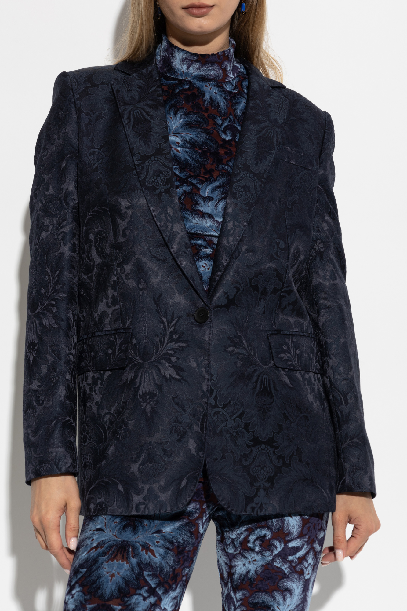 Navy blue Blazer with decorative pattern Etro - Vitkac AS